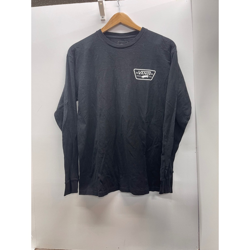 Vans Mens Long Sleeve Graphic T-Shirt Black CA NY Skateboard Logo Medium